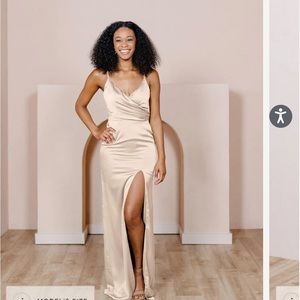 Reverly Rava Satin Dress - Size 8